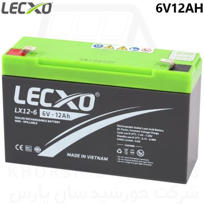 خرید باتری 6 ولت 12 آمپر ساعت لکسو LECXO Battery 6V12AH