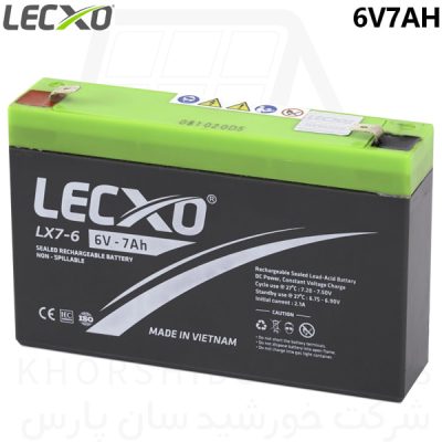 خرید باتری ۶ ولت ۷ آمپر ساعت لکسو LECXO Battery 6V7AH